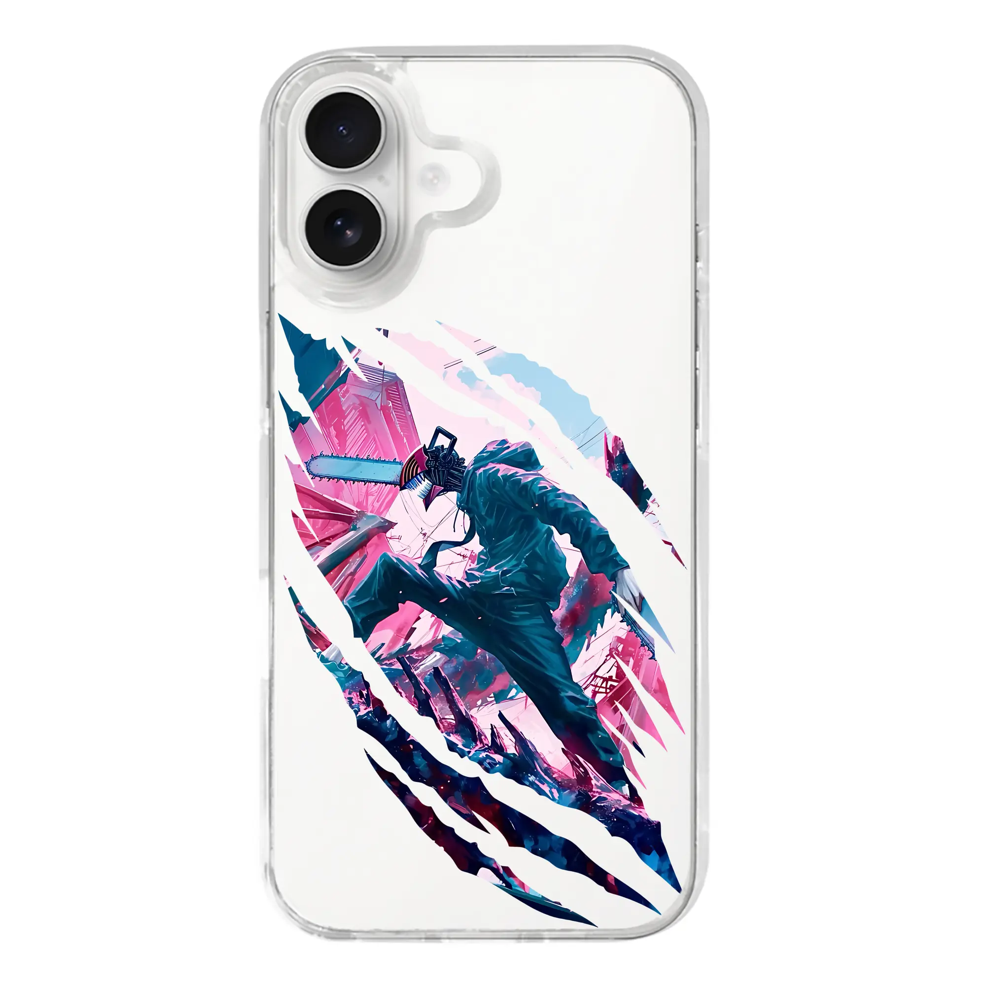 チェンソーマン グッズ,デンジ - iPhone 17シリーズ 透明スマホケース – 薄型・耐衝撃・精密フィット保護カバー